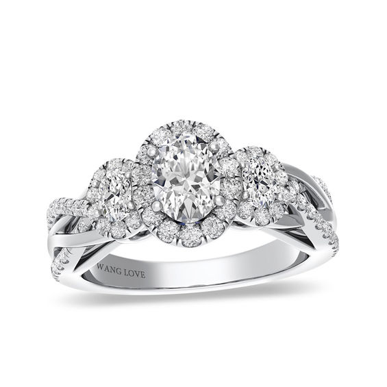 Customize Your Vera Wang LOVE Collection Diamond Frame Engagement Ring ...