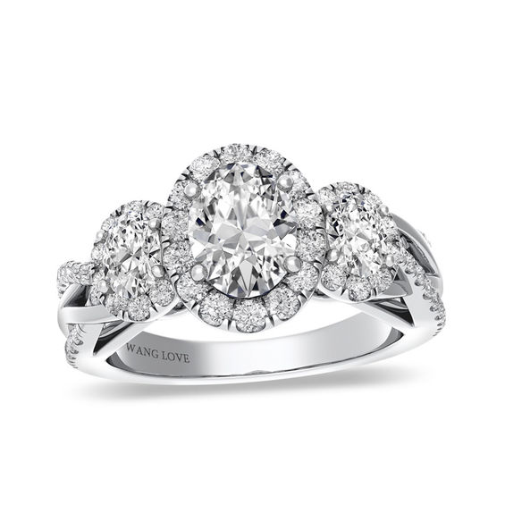 Vera Wang Love Collection 2 CT. T.w. Diamond Three Stone Engagement Ring