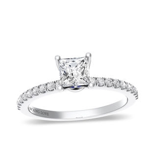 Customize Your Vera Wang LOVE Collection Diamond Frame Engagement Ring ...
