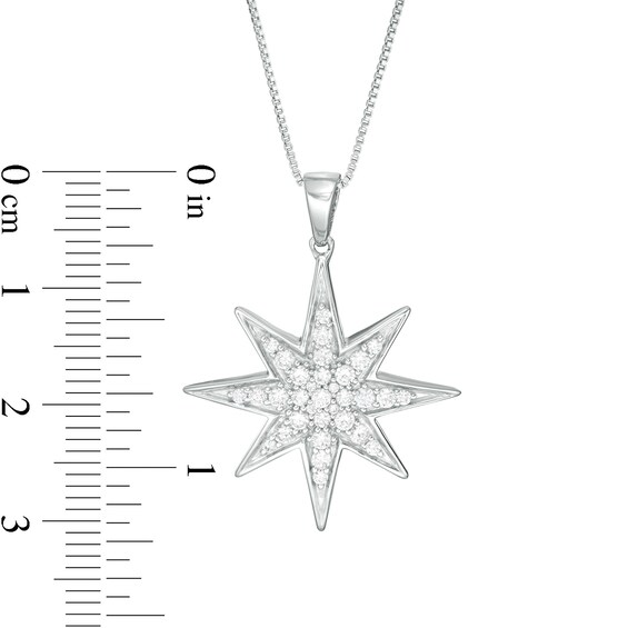 1/2 CT. T.w. Diamond North Star Pendant in Sterling Silver