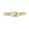 Thumbnail Image 4 of Diamond Accent Rope Ring in Sterling Silver and 14K Gold Plate