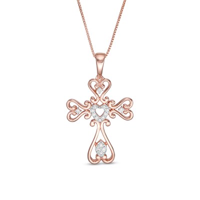 Pink Box Bezeled Heart Inspiration Necklace Good Heart Silver 