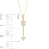 Thumbnail Image 3 of Diamond Accent Linear Arrow Pendant in 10K Gold