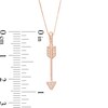 Thumbnail Image 3 of Diamond Accent Linear Arrow Pendant in 10K Rose Gold