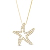 Thumbnail Image 1 of 1/6 CT. T.W. Diamond Starfish Outline Pendant in 10K Gold
