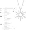 Thumbnail Image 2 of 1/8 CT. T.W. Diamond Sun Pendant in 10K White Gold