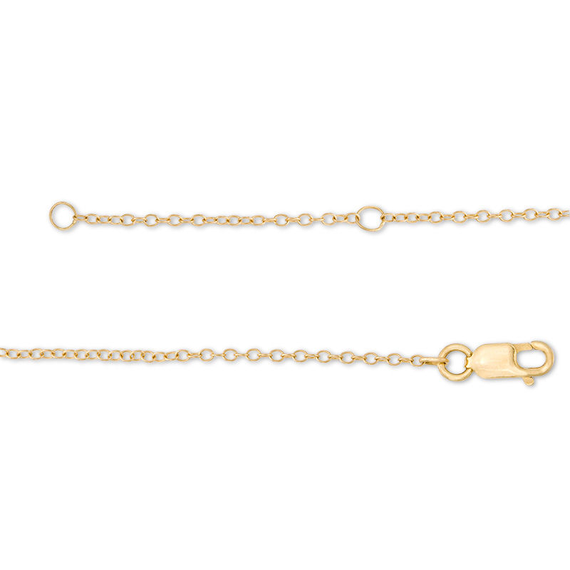 Main Image 3 of Diamond Accent Star Dangle Anklet in 10K Gold - 10"