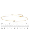 Thumbnail Image 4 of Diamond Accent Star Dangle Anklet in 10K Gold - 10"