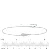 Thumbnail Image 3 of 1/10 CT. T.W. Diamond Sideways Angel Wing Anklet in 10K White Gold - 10"