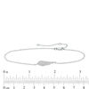 Thumbnail Image 2 of 1/10 CT. T.W. Diamond Sideways Angel Wing Anklet in 10K White Gold - 10"