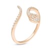 1/4 CT. T.W. Diamond Snake Wrap Ring in 10K Rose Gold