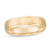 Thumbnail Image 1 of 5.0mm Multi-Finish Center Stripe Comfort-Fit Wedding Band in 10K Gold - Size 10