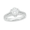 Thumbnail Image 1 of 1-1/4 CT. T.W. Diamond Flower Split Shank Engagement Ring in 14K White Gold