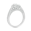 Thumbnail Image 3 of 1 CT. T.W. Pear-Shaped Diamond Frame Vintage-Style Pinched Shank Engagement Ring in 14K White Gold