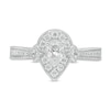 Thumbnail Image 4 of 1 CT. T.W. Pear-Shaped Diamond Frame Vintage-Style Pinched Shank Engagement Ring in 14K White Gold