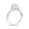 Thumbnail Image 3 of 1-1/4 CT. T.W. Composite Diamond Pear-Shaped Frame Twist Shank Engagement Ring in 14K White Gold