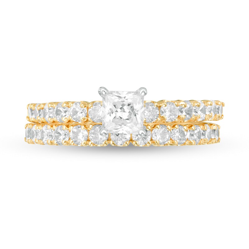 1-1/2 CT. T.W. Princess-Cut Diamond Bridal Set in 14K Gold