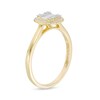 1/4 CT. T.W. Baguette and Round Diamond Cushion Frame Promise Ring in 10K Gold