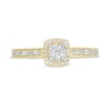 Thumbnail Image 4 of 1/4 CT. T.W. Baguette and Round Diamond Cushion Frame Vintage-Style Promise Ring in 10K Gold