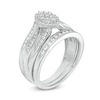 Thumbnail Image 3 of 1/2 CT. T.W. Marquise Composite Diamond Frame Bridal Set in Sterling Silver
