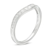 Thumbnail Image 2 of 1/4 CT. T.W. Certified Diamond Contour Anniversary Band in 14K White Gold (H/I1)