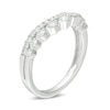 Thumbnail Image 3 of 1/2 CT. T.W. Certified Diamond Double Row Contour Anniversary Band in 14K White Gold (H/I1)
