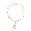 Thumbnail Image 1 of Lab-Created Multi-Color Sapphire, Ruby and Emerald Bolo Necklace in Sterling Silver with 18K Gold Plate - 26"