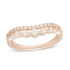 1/2 CT. T.W. Certified Diamond Double Row Contour Anniversary Band in 14K Rose Gold (H/I1)