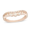 Thumbnail Image 0 of 1/2 CT. T.W. Certified Diamond Double Row Contour Anniversary Band in 14K Rose Gold (H/I1)