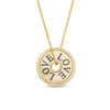 Thumbnail Image 1 of Vera Wang Love Collection 15.0mm "LOVE" Token Pendant in 10K Gold - 19"