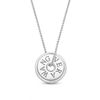 Thumbnail Image 2 of Vera Wang Love Collection 1/10 CT. T.W. Diamond 15.0mm "LOVE" Token Pendant in Sterling Silver - 19"