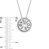 Thumbnail Image 4 of Vera Wang Love Collection 1/10 CT. T.W. Diamond 15.0mm "LOVE" Token Pendant in Sterling Silver - 19"