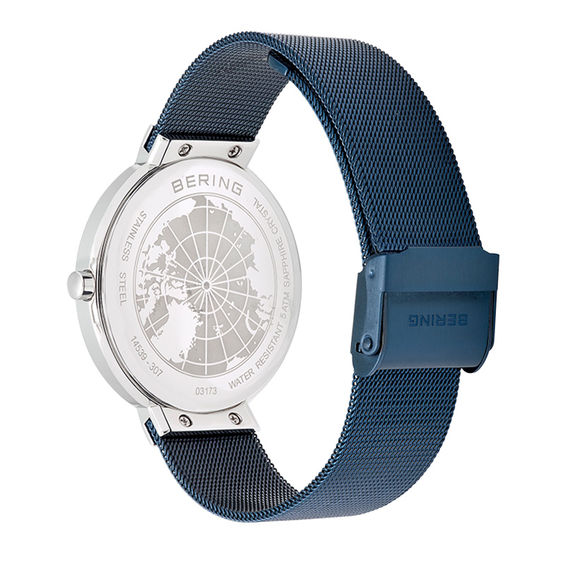 Men's Bering Classic Blue IP Mesh Watch with Blue Dial (Model: 14539-307) Men's Bering Classic Blue IP Mesh Watch with Blue Dial (Model: 14539-307)