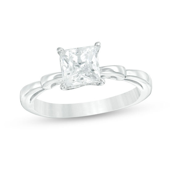 1 CT. Princess-Cut Diamond Solitaire Engagement Ring in 14K White Gold