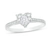 Thumbnail Image 1 of 1/3 C. T.W. Diamond Heart-Shape Frame Engagement Ring in 14K White Gold
