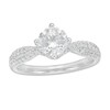 Thumbnail Image 1 of 1-1/4 CT. T.W. Certified Diamond Crossover Engagement Ring in 14K White Gold (I/SI2)