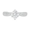 Thumbnail Image 4 of 1-1/4 CT. T.W. Certified Diamond Crossover Engagement Ring in 14K White Gold (I/SI2)