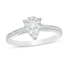 Thumbnail Image 0 of 3/8 CT. T.W. Diamond Teardrop-Shape Frame Engagement Ring in 14K White Gold