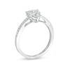 Thumbnail Image 2 of 3/8 CT. T.W. Diamond Teardrop-Shape Frame Engagement Ring in 14K White Gold