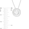 Thumbnail Image 3 of 5.0mm Lab-Created White Sapphire Swirl Pendant in Sterling Silver