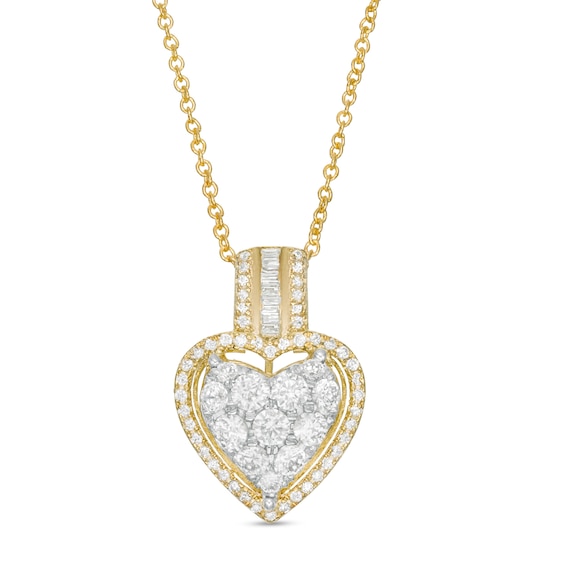 5/8 CT. T.w. Composite Diamond Heart Pendant in 10K Gold