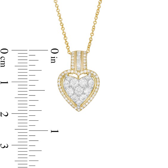 5/8 CT. T.w. Composite Diamond Heart Pendant in 10K Gold
