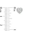Thumbnail Image 3 of 1/6 CT. T.W. Diamond Heart Stud Earrings in Sterling Silver