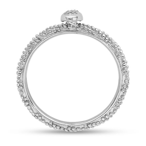 Stackable Expressionsâ¢ Diamond Accent Marquise Composite Ring Sterling Silver