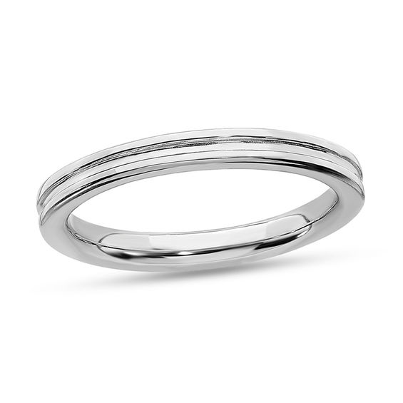 Stackable Expressionsâ¢ 2.0mm Textured Ring in Sterling Silver