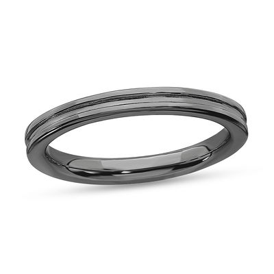 NUT fine stacking ring Sterling silver facetted.