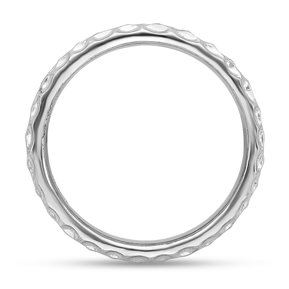 Stackable Expressionsâ¢ 3.0mm Hammered Ring Sterling Silver