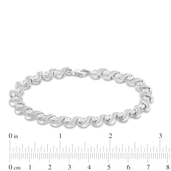 1/2 CT. T.w. Diamond "S" Tennis Bracelet in Sterling Silver - 7.25"