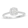 Thumbnail Image 1 of 3/8 CT. T.W. Princess-Cut Quad Diamond Frame Engagement Ring in 10K White Gold