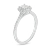 Thumbnail Image 3 of 3/8 CT. T.W. Princess-Cut Quad Diamond Frame Engagement Ring in 10K White Gold